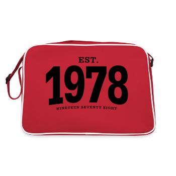 EST. 1978 Nineteen Seventy Eight - Retro Bag - red/white - Back