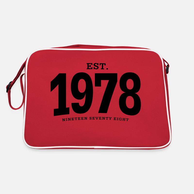 EST. 1978 Nineteen Seventy Eight - Retro Bag - red/white