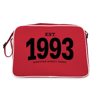 EST. 1993 Nineteen Ninety Three - Retro Bag - red/white - Back