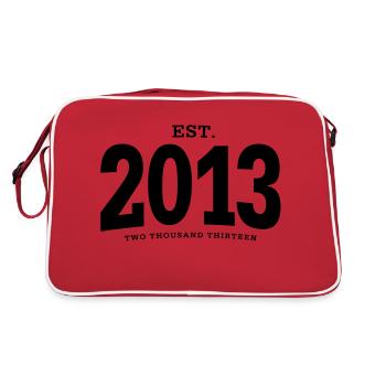 EST. 2013 Two Thousand Thirteen - Retro Bag - red/white - Back