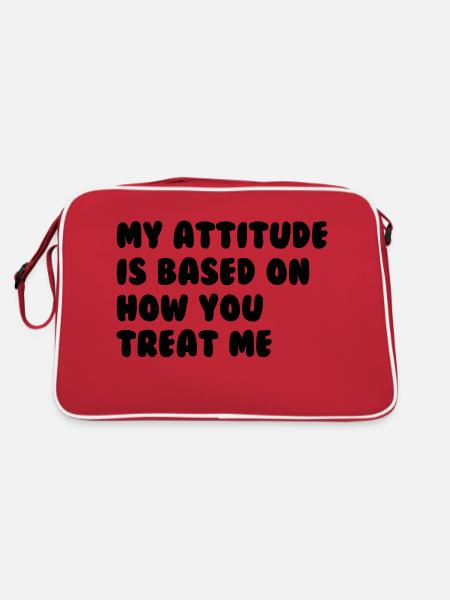 Attitude - Retro Tasche - Rot/Weiß - Hinten