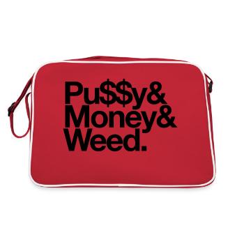 Pussy & Money & Weed - Sac Retro - rouge/blanc - Dos