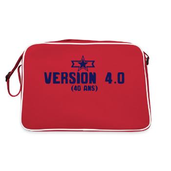 40 ans version anniversaire etoile - Sac Retro - rouge/blanc - Dos