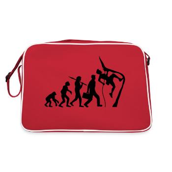 Klettern seil bergsteiger evolution - Retro Tasche - Rot/Weiß - Hinten