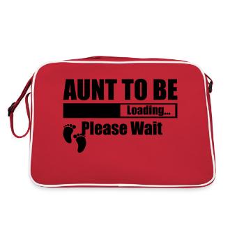 Aunt To Be Loading Please Wait - Retro Bag - red/white - Back