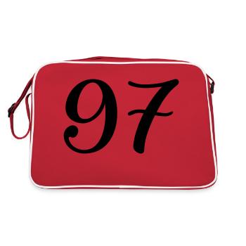 97 - Sac Retro - rouge/blanc - Dos