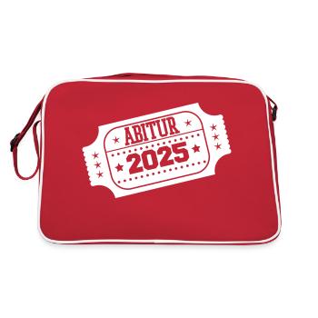 Timbre Abitur 2025 - Sac Retro - rouge/blanc - Dos