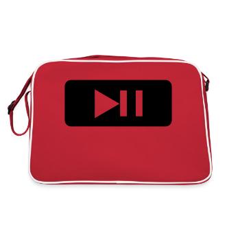 Music,DJ,Play,DVD - Retro Bag - red/white - Back