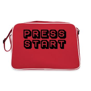 Press Start Arcade Pixelart Design - Sac Retro - rouge/blanc - Dos