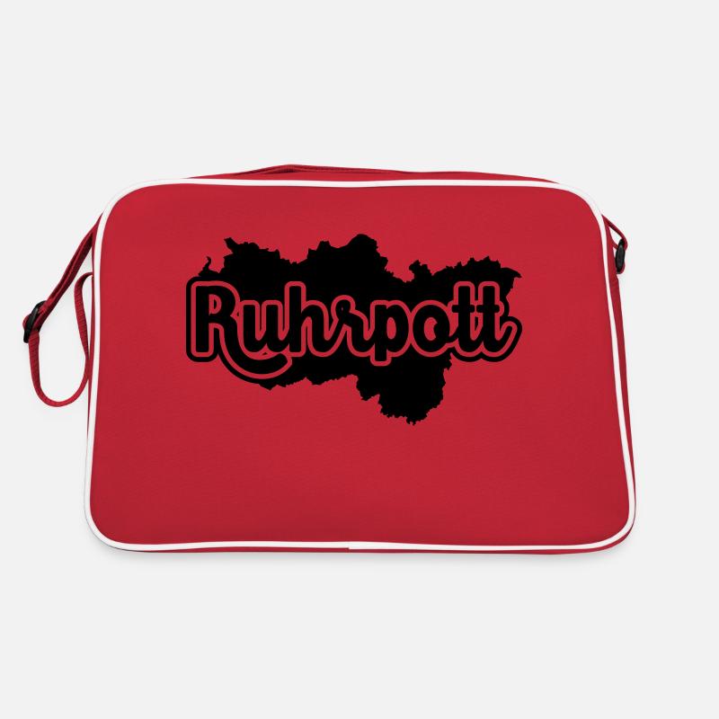 Ruhrpott - Retro Tasche - Rot/Weiß