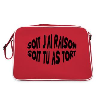Soit j'ai raison, soit tu as tort - Sac Retro - rouge/blanc - Dos