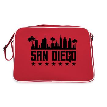 San Diego - Sac Retro - rouge/blanc - Dos