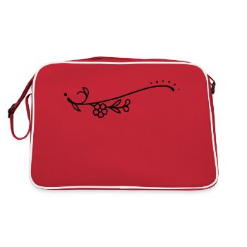 Fleurs de ligne courbe - Sac Retro - rouge/blanc - Dos