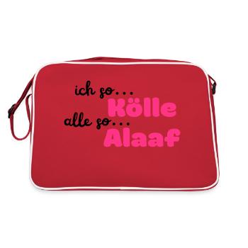 Kölle Alaaf - Retro Tasche - Rot/Weiß - Hinten