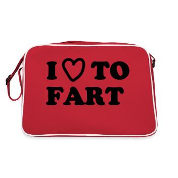 Ich liebe es zu ficken - Retro Tasche - Rot/Weiß - Hinten