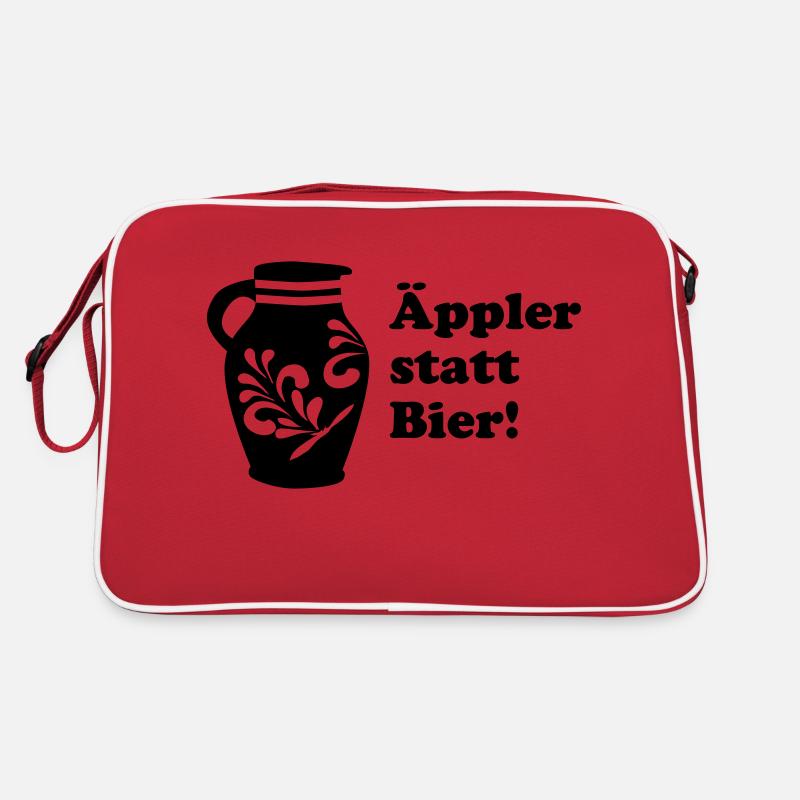 Bembel Äppler statt Bier Retro Tasche