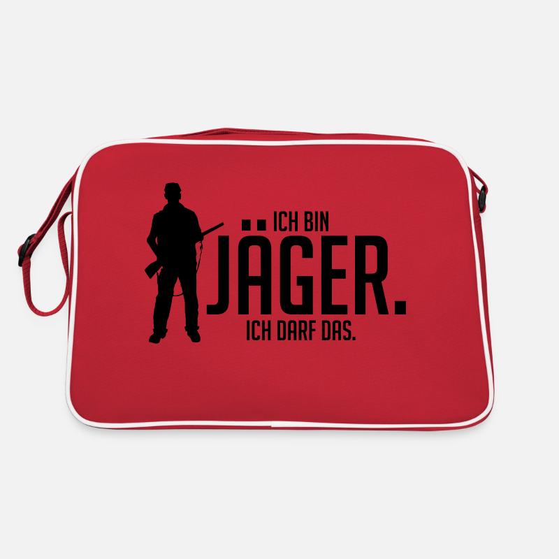 Ich bin Jäger ich darf das Retro Tasche