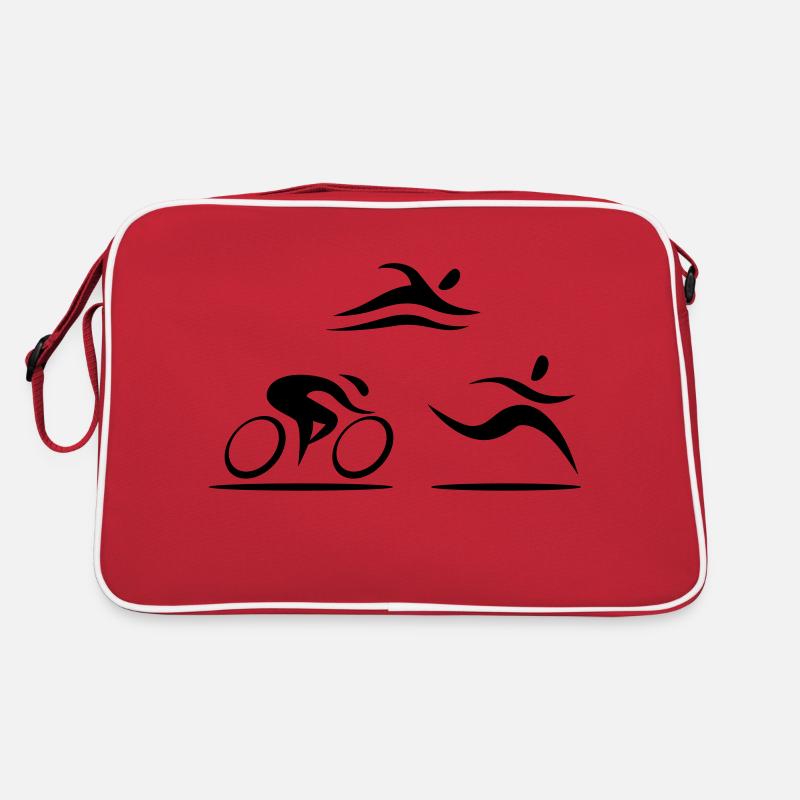 Triathlon - Retro Tasche - Rot/Weiß