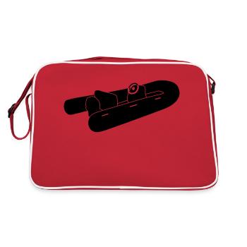 Schlauchboot_g1 - Retro Tasche - Rot/Weiß - Hinten