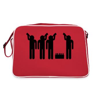 drinking team - Retro Bag - red/white - Back
