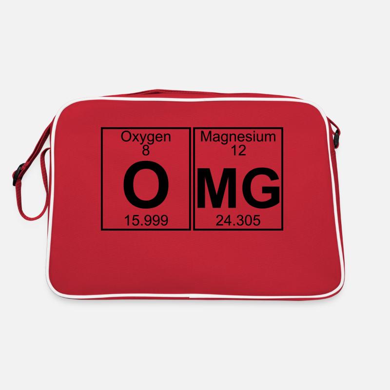 O-Mg (omg) - Full - Retro Tasche - Rot/Weiß