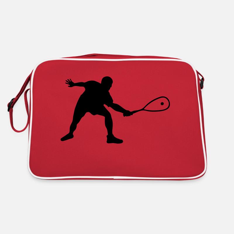 squash player vector drawing Retro Bag
