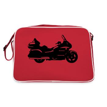dessin moto Goldwing Gt - Sac Retro - rouge/blanc - Dos