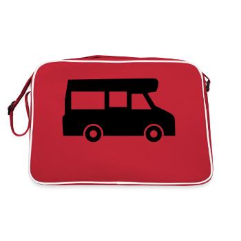 Caravan Logo Design Icon - Retro Bag - red/white - Back
