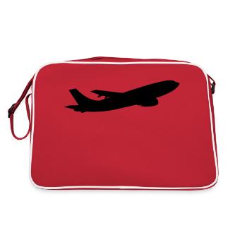 flugzeug - Retro Tasche - Rot/Weiß - Hinten