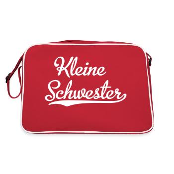 Kleine Schwester - Retro Tasche - Rot/Weiß - Hinten