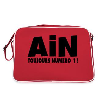 département ain logo Aindinois citation - Sac Retro - rouge/blanc - Dos