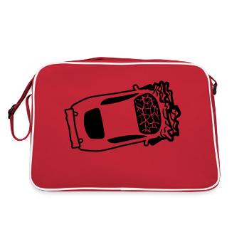 accident crash total damage crushed dents broken s - Retro Bag - red/white - Back