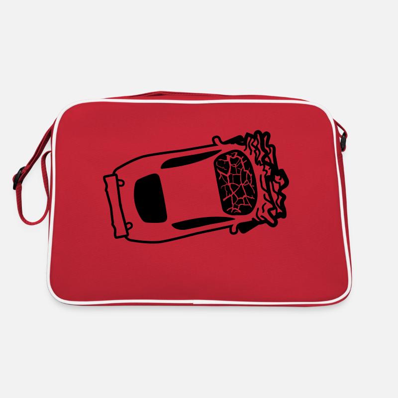 unfall crash totalschaden zerquetscht dellen kaput Retro Tasche