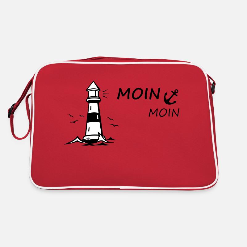 Moin Moin - Retro Tasche - Rot/Weiß