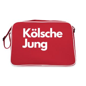 Kölsche Jung - Retro Tasche - Rot/Weiß - Hinten