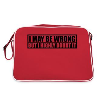 I may be wrong - Retro Bag - red/white - Back