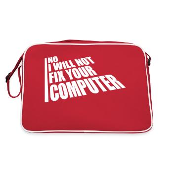 not fix your computer - Retro Bag - red/white - Back