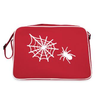 spider spider web - Retro Bag - red/white - Back