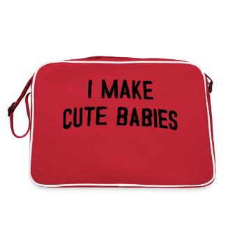 Je fais des bébés mignons - Sac Retro - rouge/blanc - Dos