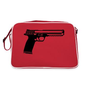 gun - Retro Tasche - Rot/Weiß - Hinten