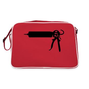 silikonspritze - Retro Tasche - Rot/Weiß - Hinten