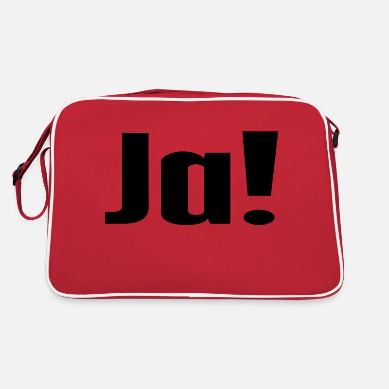 Ja! - Retro Tasche - Rot/Weiß
