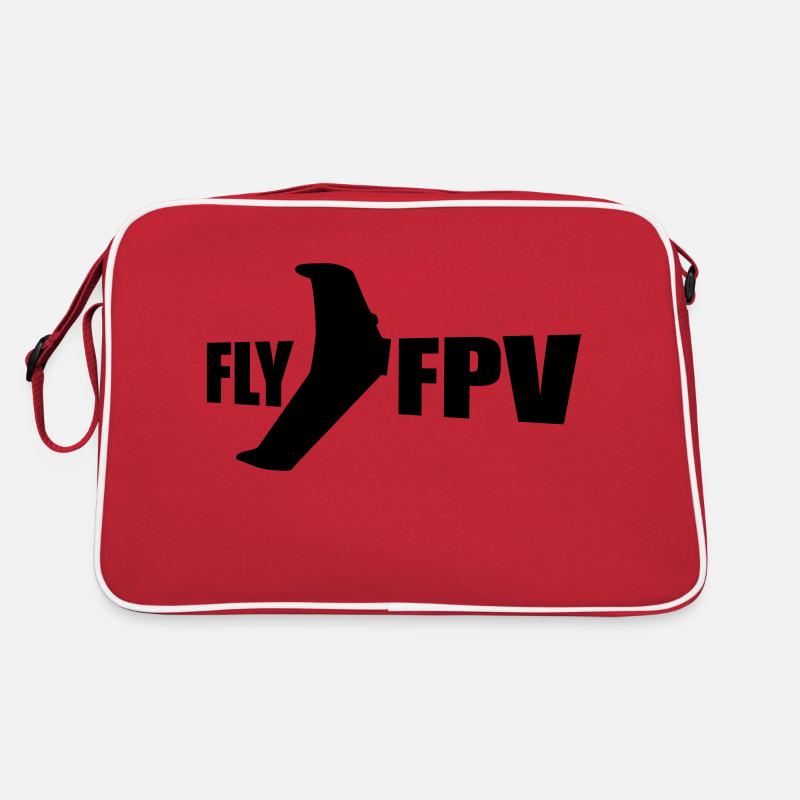 fly fpv - Retro Tasche - Rot/Weiß