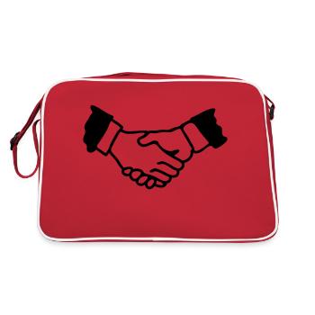 Poignée de main - Line - Sac Retro - rouge/blanc - Dos