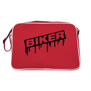 biker_logo_grunge_fa1 - Sac Retro - rouge/blanc - Dos