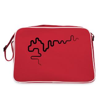 Iceland - Retro Tasche - Rot/Weiß - Hinten