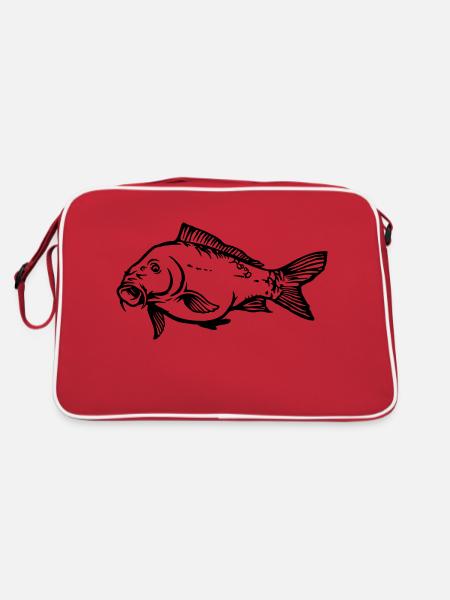 karfen4 - Retro Tasche - Rot/Weiß - Hinten