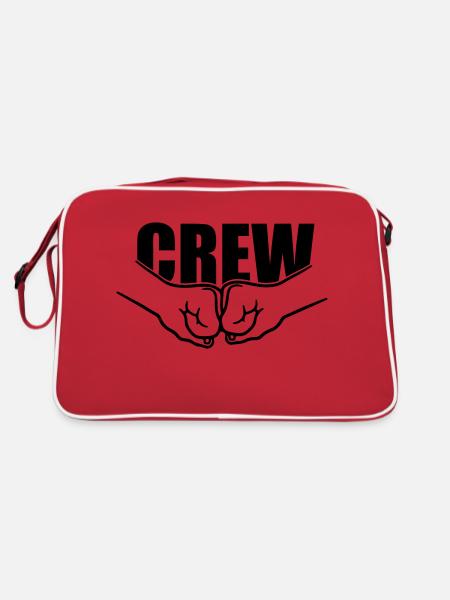 Faustschlag Crew Team - Retro Tasche - Rot/Weiß - Hinten