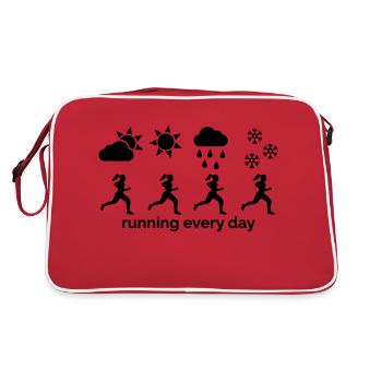 Courir tous les jours - Sac Retro - rouge/blanc - Dos