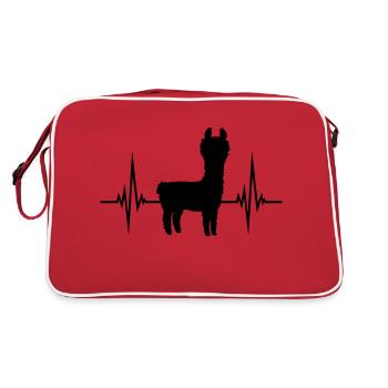 Pulse Lama Heartbeat - Sac Retro - rouge/blanc - Dos